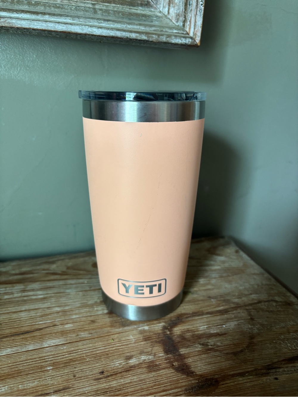 Yeti Peach Travel Tumbler with Clear Lid